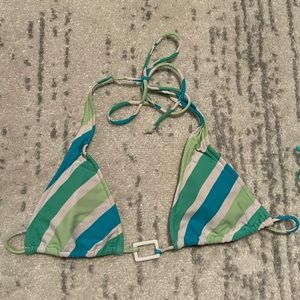 Blue Stripe Swimsuit Top